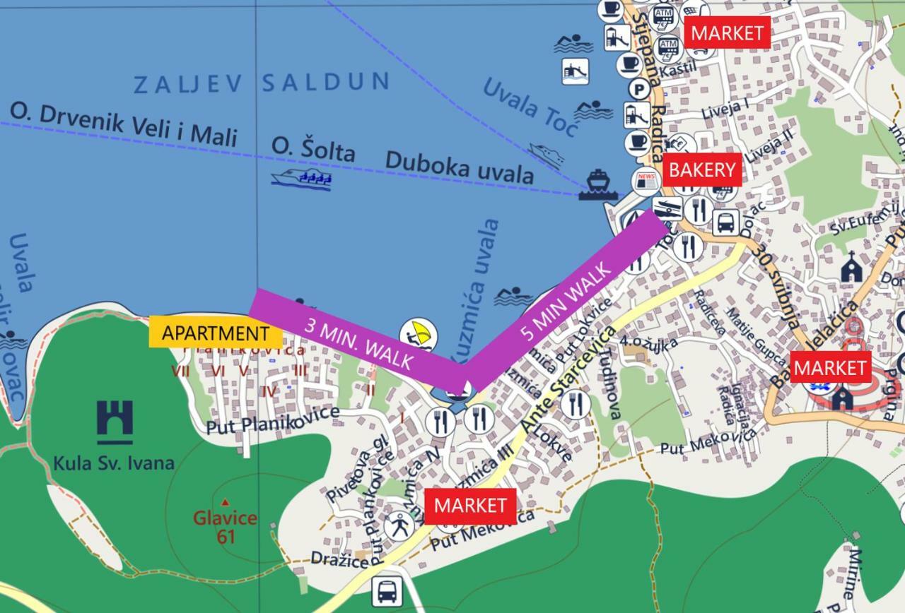 Apartment "On The Beach" Trogir Ngoại thất bức ảnh